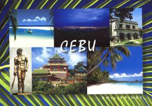 Cebu postcard. Cebu's most poular tourist spots